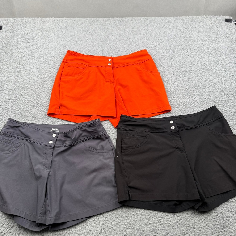 3 Slazenger Golf Shorts Womens 4 Solid Performance Active Bundle